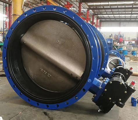 Double Flanged Butterfly Valves With Gear Box China Single Flanged