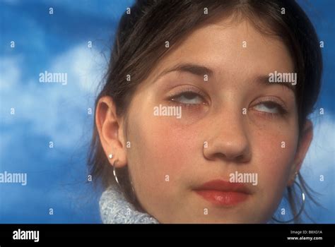 Eyes half closed Stock Photo - Alamy