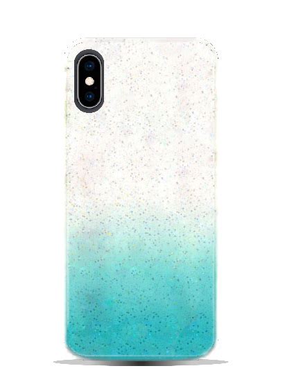 Capa Iphone X XS Glitter Transparente Azul Capas de Telemóveis