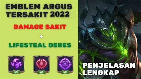 Cara Setting Emblem Argus Tersakit Dan Terkuat Di Mobile Legends