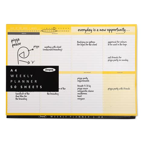 Weekly Planner A4 - Anupam Stationery