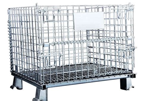 500kg Pallet Stacking Sgs Collapsible Wire Mesh Container Customize