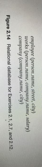 Solved 2.7 Consider the relational database of Figure 2.14. | Chegg.com 