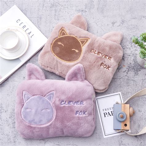 Custom Rechargeable Cartoon Fox Explosion Proof Plush Hot Water Bag Suppliers Oem Company