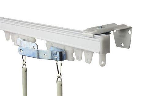 Rod Desyne Commercial Wall Ceiling Curtain Track Kit White Curtain