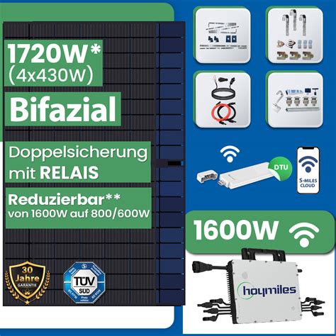 1720W Photovoltaik Balkonkraftwerk Mit 430W Bifacial Solarmodule