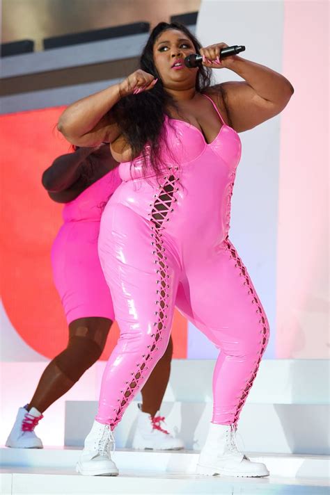 Lizzo S Hot Pink Catsuit At The Global Citizen Live Concert POPSUGAR Fashion