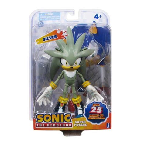 Sonic The Hedgehog 6 Inch Super Posers Silver Action Figure