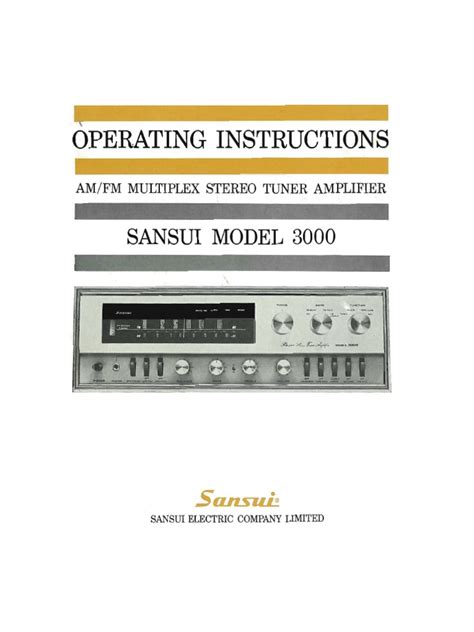 Sansui 3000 Owners Manual | PDF