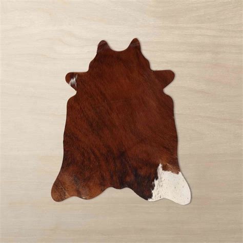 Small Cowhide Rug Throw Brown 80 X 78 Cm Bagé Home