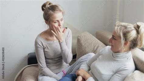 Mother Daughter Conversation Stock Video Adobe Stock