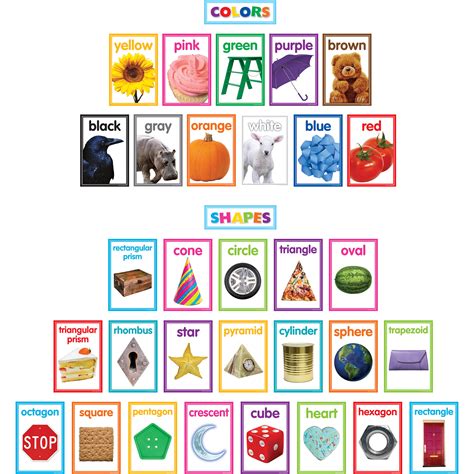 Teacher Created Resources Colorful Photo Shapes and Colors Cards Bulletin Board Set | Wayfair