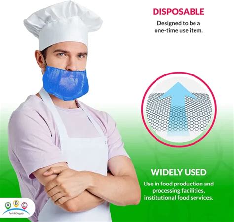 Dropship Beard Nets For Men Food Service Pack Blue Beard Hair