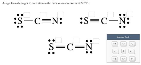 Solved Assign Formal Charges To Each Atom In The Three Chegg