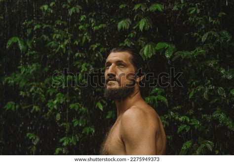 Naked Man Tropical Waterfall Bali Stock Photo 2275949373 Shutterstock