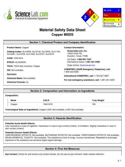 Msds Pdf Pdf Toxicity Personal Protective Equipment