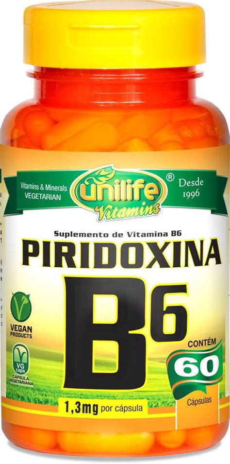 Vitamina B Piridoxina Unilife C Psulas Vegano Casa Veg A Casa