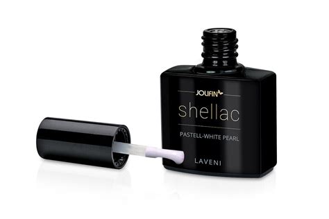 Jolifin LAVENI Shellac Gellack Pastell White Pearl 12ml UV LED