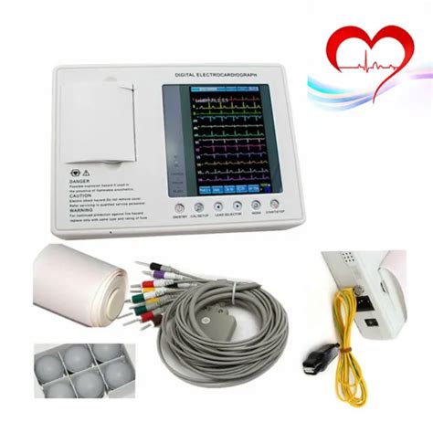 Carejoy Channel Lead Electrocardiograph Inch Lcd Portable