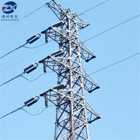 Galvanized Steel Transmission Lattice Tower From 110 220 500 Kv