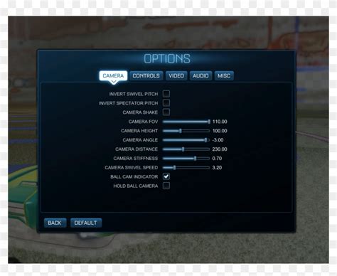 Rocket League Pro Camera Settings Best Setting Rocket League HD Png