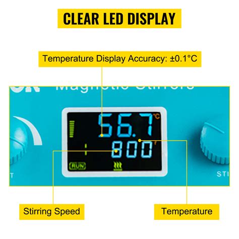 Vevor Magnetic Stirrer Hot Plate Rpm Digital Hotplate Magnetic Stirrer L Lab Heating