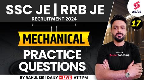 SSC JE 2024 Mechanical Engineering Most Expected Questions RRB JE