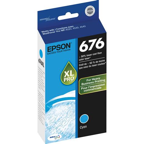 Epson Epson 676XL Cyan Ink Cartridge T676XL220 S B H Photo Video