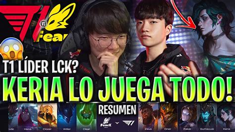 KERIA JUEGA TODOS LOS CAMPEONES EN LA LCK T1 Vs FOX RESUMEN COMPLETO