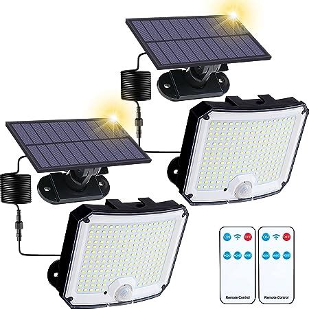 WeBeqer Lampe Solaire Extérieur avec Détecteur de Mouvement 208LED 3