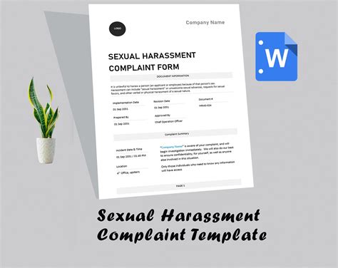 Sexual Harassment Complaint Form Human Resources Form Human Resources Management Hr Templates Hr