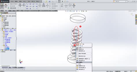 Solidworks装配体中让弹簧随装配体运动的方法