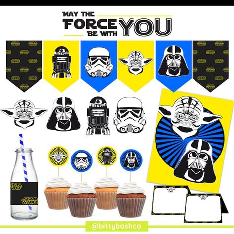 Star Wars Party Printable Star Wars Theme Party Decorations Etsy