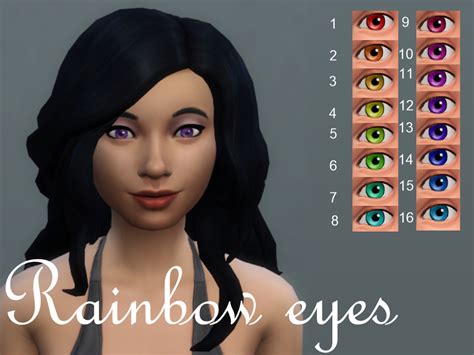 The Sims Resource - Simple Rainbow Eyes