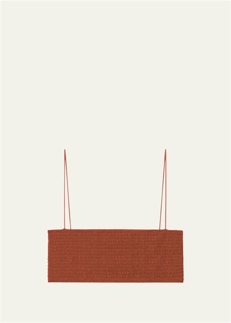 Toteme Smocked Bikini Top Bergdorf Goodman