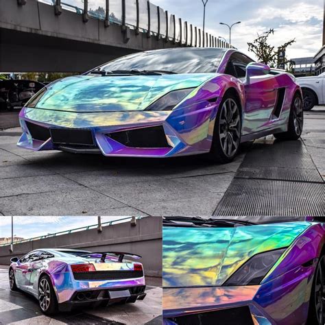 Amazon Holographic Rainbow Neo Chrome Car Vinyl Wrap Gloss Air