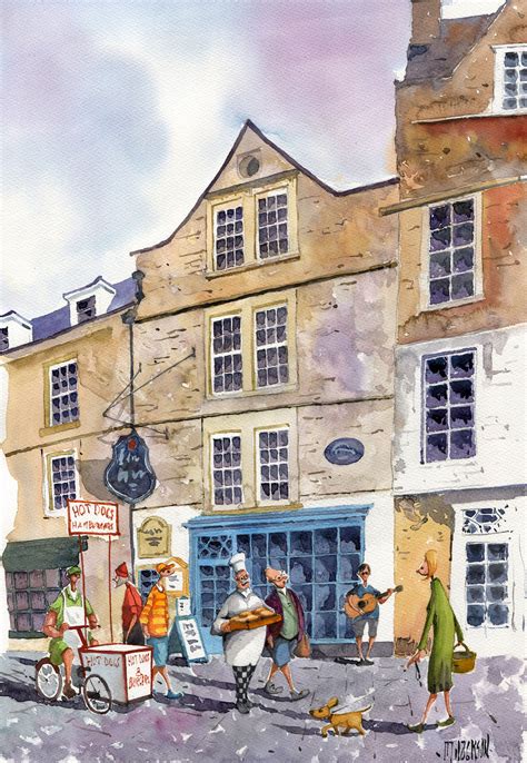 Sally Lunns In Bath Print Mike Jackson Artist