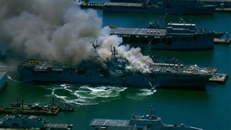 Explosion And Fire Aboard Uss Bonhomme Richard Leaves At Least 18