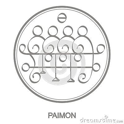 Vector Icon With Symbol Of Demon Paimon Cartoondealer