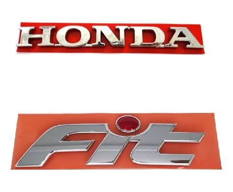 Emblemas Honda Fit Letreiro Cromado Kit 2 Peças Frete grátis