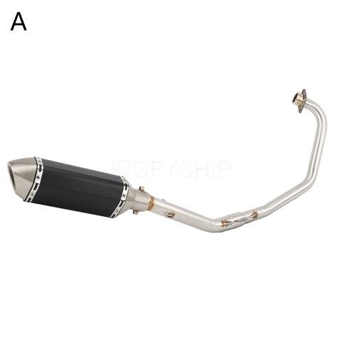 Motorcycle Exhaust Pipe Muffler With Middle Link For Keeway Rks 125 Sport Ebay