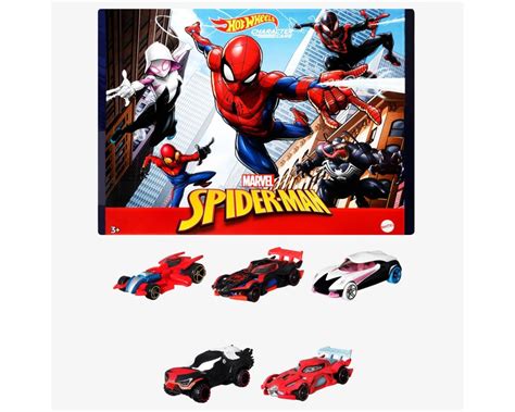 Коллекционный набор машинок Hot Wheels Character Cars Spider Man 5 Pack Хот Вилс Автомобили