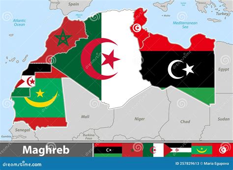 Kaart Van Maghreb Vector Illustratie Illustration Of Tripoli 257829613