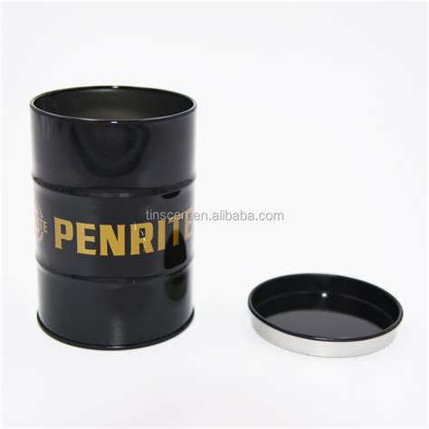 Custom Printed Round Oil Tin Can With Inserted Lid For Premium Buy