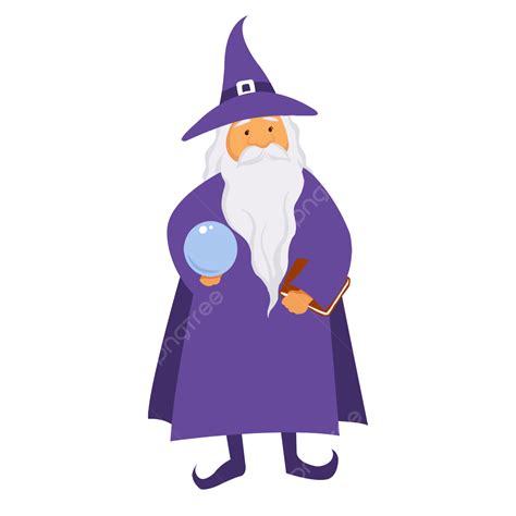 Cartoon Wizard PNG Transparent, Wizard Magic Crystal Cartoon, Cartoon ...