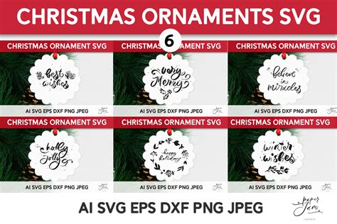 Christmas Ornaments Svg Bundle Graphic by Paperjamlab · Creative Fabrica