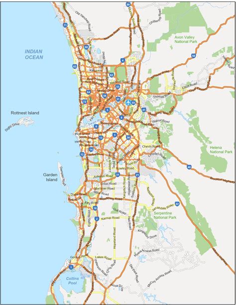 Map of Perth, Australia - GIS Geography