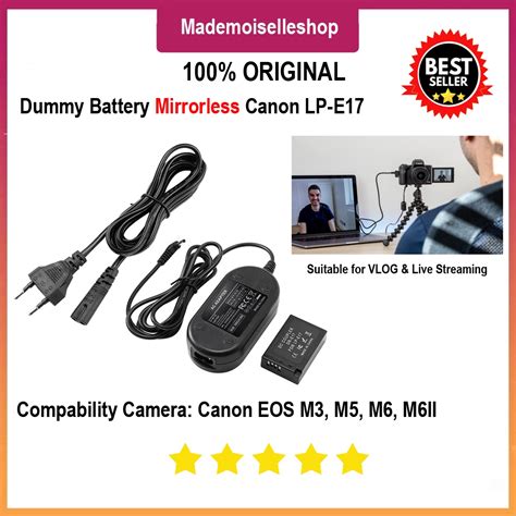 Jual Dummy Battery Canon Lp E17 Dc Coupler Baterai Untuk Vlog