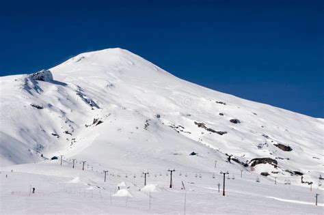 Volcano Villarrica and Pucon Ski Resort in Chile Stock Image - Image of ...