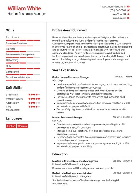 10 Human Resources Manager Resume Examples For 2024 Expert Tips